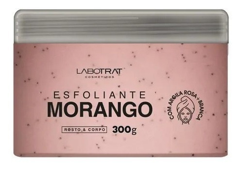 Esfoliante Creme Morango Facial Corpo Hidrata Labotrat 300g