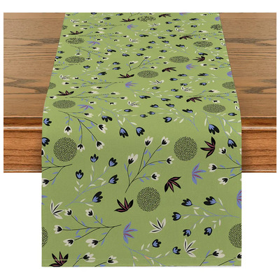 Camino De Mesa Con Estampado Verde Para Mesa De Comedor, Coc