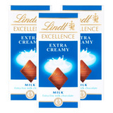 Chocolate Lindt Excellence Extra Creamy 100g. Pack X3