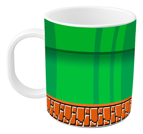 Taza Videojuego Arcade Tubo Super Mario Bros Plastico