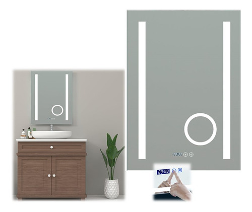 Espejo Para Baño Inteligente Smart Rectangular 50x70cm Touch