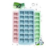 Cubeteras Pack X2 Plastico Apilable 21 Cubitos Hieleras