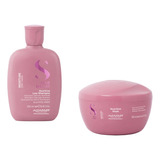 Kit Shampoo Semi Di Lino  Moisture 250ml + Máscara De 200ml 