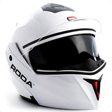 Casco Roda Abatible De Motocilista Revenge Blanco Talla M