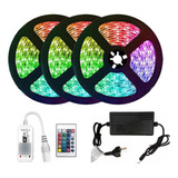 Kit Tira Led Rgb 5050 Wifi 15 Mts Control Fuente 12v