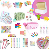 Papelaria Fofa Kawaii Caixa Kit 15 Itens Criativos