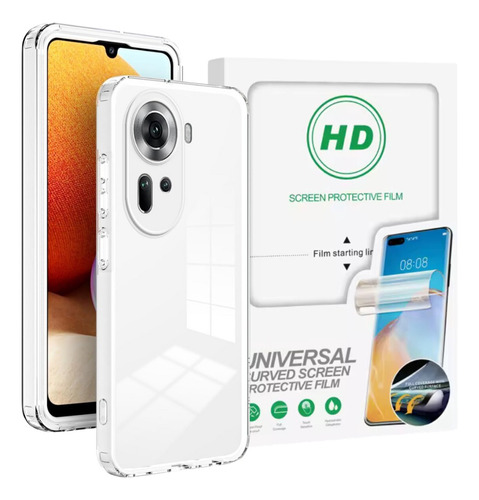 Forro Funda Antishock Rígido + Hidrogel Para Oppo Reno 11 5g