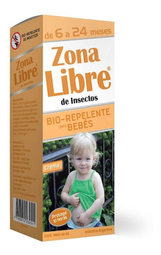 Zona Libre De Insectos Bio-repelente Para Bebés Crema 40ml