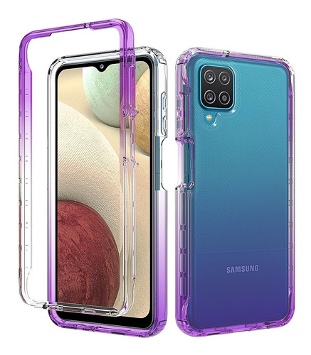 Funda 2 En 1 Rudo Para Modelos Samsung Bicolor Transparente