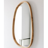 Espelho Orgânico 110x80 Lâmina Madeira Maciça