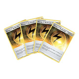 Kit Carta Pokémon Energia Elétrica Acelerada Rixa Rebelde