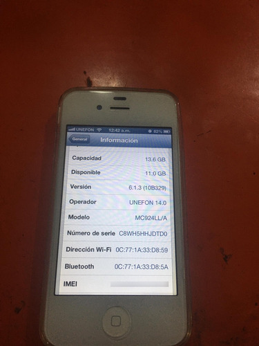  iPhone 4s 16 Gb Blanco Ios 6.1.3