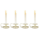 4 Candelabros Velas Cónicas, Moderno Candelabro Decora...