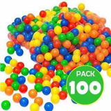 Pack 100 Pelotas Plásticas Para Piscina Colores Surtidos