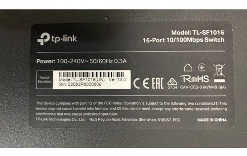 Switch Tp-link Tl-sf1016