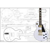 Caja Sólida De Guitarra E Plan De Les Paul Custom Electric G