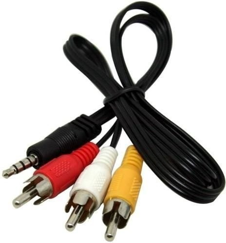 Cable Audio Stereo Video 3.5 Mm Miniplug 3 Rca Av Compuesto
