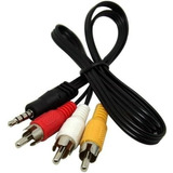 Cable Audio Stereo Video 3.5 Mm Miniplug 3 Rca Av Compuesto