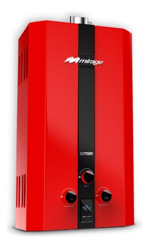 Boiler De Paso Mirage Flux 6 Litros Por Minuto, Rojo/gas Lp