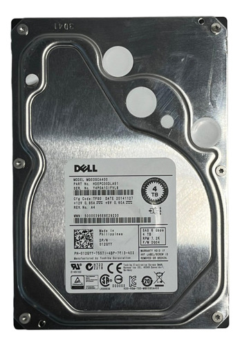 Hd Dell 4tb 7.2k 3.5 Sas 6gb 012gyy 12gyy @