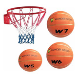 Aro Profesional Baloncesto Cesta Basketball + Malla + Balón 