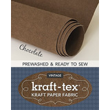 Krafttex Roll Chocolate Prewashed Kraft Paper Fabric, 185r X