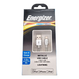 Cabo Usb Carregador Dados Metálico Para iPhone - Energizer