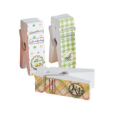 Set X2 Broches De Madera Colores  I Love Birdies  11x6x3,7cm