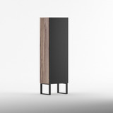 Mueble Aparador Vajillero Madera Moderno Alto - Vertical Color Negro