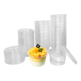 Ahxhwka 100 Vasos De Plástico Desechables De 8 Onzas Con Tap