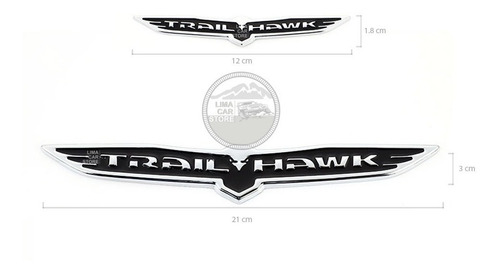 Logo Emblema Trailhawk Jeep Cherokee Renegade Grande Foto 6