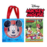 10 Bolsas Dulceros + 10 Libros Colorear Mickey Mouse