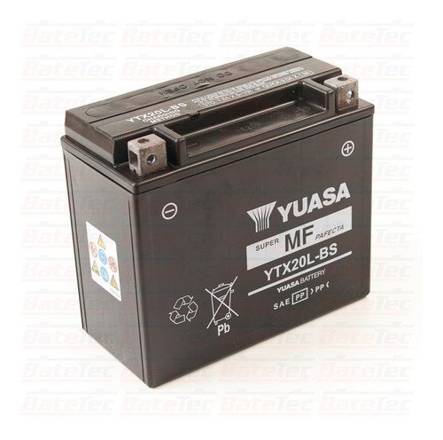 Yuasa Ytx20l-bs Batería De Moto Agm 12v 18ah Larga Duración