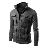 Chaqueta Suéter De Cuello Alto Para Hombre