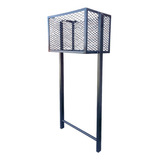 Canasto Cesto De Basura Exterior Hierro Metal  60x40x40