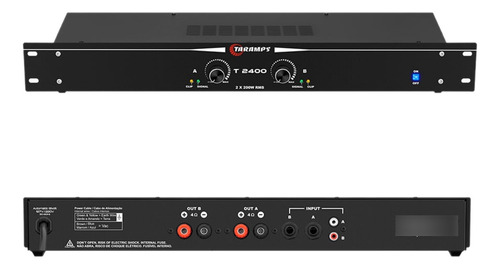 Amplificador De Potência Profissional Taramps T2400 400w Rms