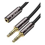 Cable Adaptador Auriculares/microfono 3,5mm Hembra A 2 Ma...