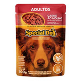 Special Dog Carne Ao Molho Ração Úmida Sachê 100g Caixa     