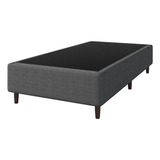 Base Cama Box Para Colchão Solteiro 88x188cm Talia Cinza Umaflex