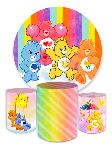 Kit Capa Painel Redondo 1,5+trio Cilindros Ursinhos Carinhos
