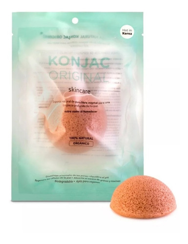 Konjac Esponja Facial Arcilla Rosa Frances Suaviza La Piel