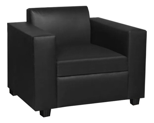 Sillon Sofa 1 Cuerpo Cubo Reforzado Ecocuero Varios Colores