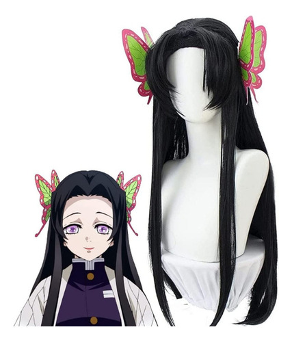 Demon Slayer Kochou Kanae Cosplay Peluca Largo Pelo 80cm