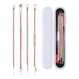 Eliminador De Espinillas Extractor Acné Set 4 Pinzas Granos