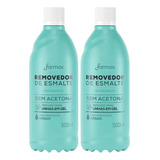 Kit 2 Removedor De Esmalte Sem Acetona Farmax Argan 500ml