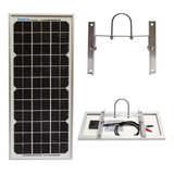 Panel Solar 10 Watts Monocristalino Y Soporte P/boyero