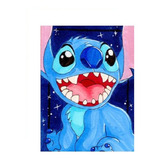 Pintura De Diamantes De Para Niños Personaje Stitch 20x30 Cm