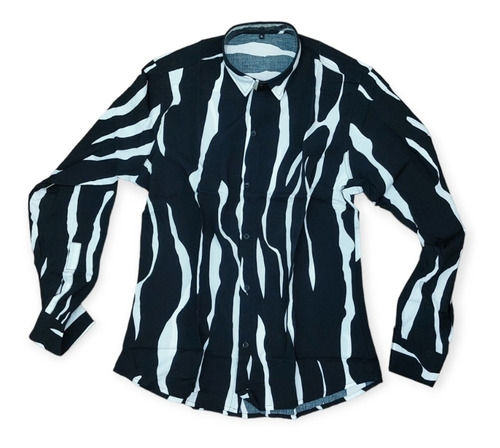 Camisa Hombre Vestir Print Zebra Poplin 