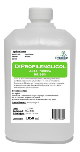 Dipropilenglicol 1 Litro Fijador De Aromas Y Esencias