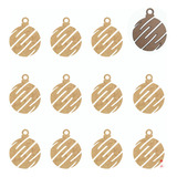 100 Aplique Pingente Natalino Natal Enfeite Mdf 5cm A163